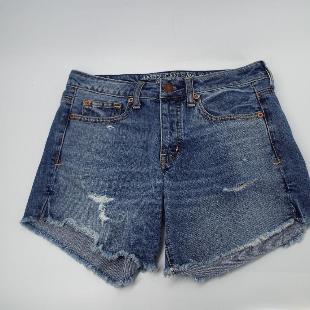 American Eagle Distressed Denim Shorts Size 2